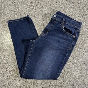 Gap Jeans Womens 4 Regular 27x26 Girlfriend Mid Rise Tapered Ankle Stretch Denim